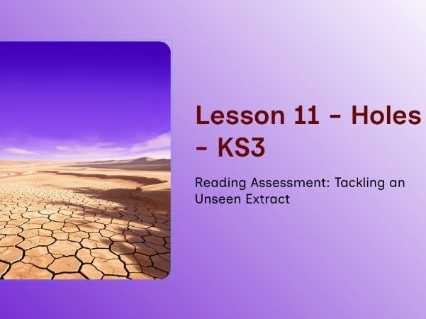 Holes -  Lesson 11: Assessment Skills – Evidence, Language & Evaluation