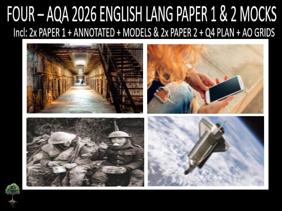 FOUR - AQA PAPER 1 & 2 | 2026 FULL MOCKS | ANNOTATED | Q4 PLAN | AO GRIDS | MODELS