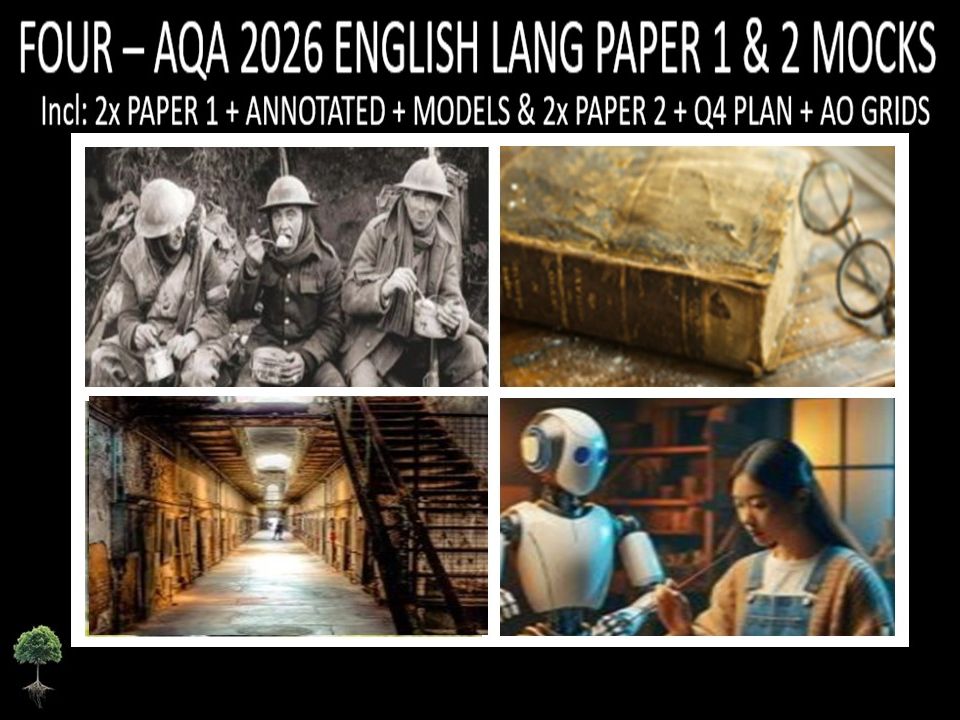 FOUR - AQA PAPER 1 & 2 | 2026 FULL MOCKS | ANNOTATED | Q4 PLAN | AO GRIDS | MODELS