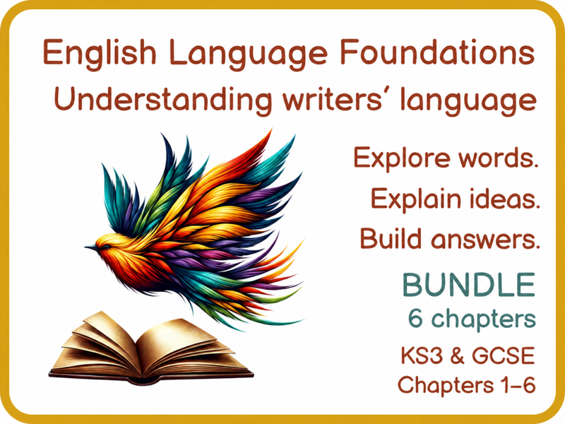 KS3 GCSE English Language Analysis Bundle – Vocabulary & Explanations