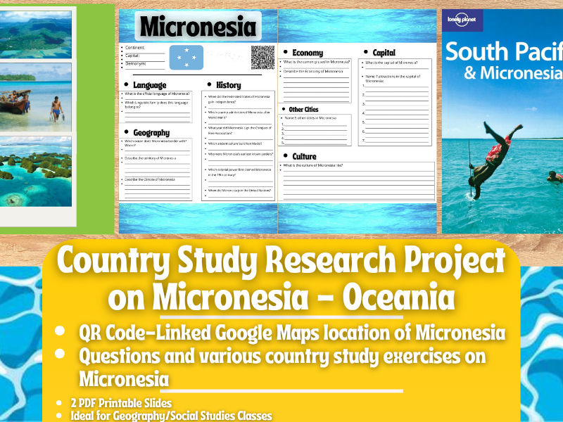 Country Study Research Project - Micronesia - Social Studies Report - Oceania