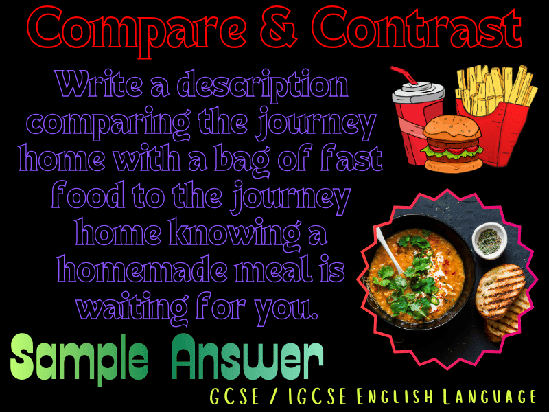 GCSE/IGCSE English Language Compare & Contrast Sample Answer: Heat in a Bag VS Warmth at Home!