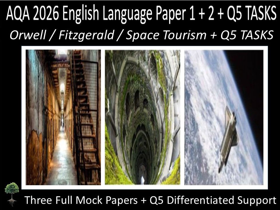 Three AQA 2026 English Language Paper 1 + 2 Mock | Q5 DIFFERENTIATED SUPPORT