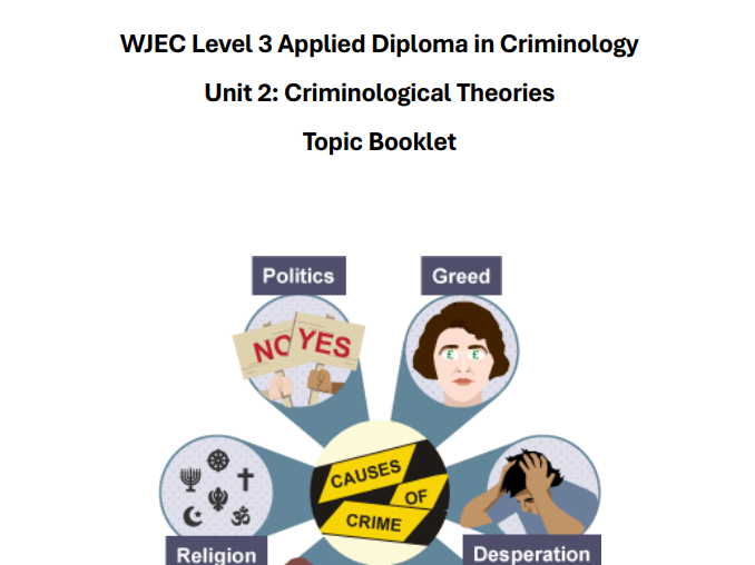 Unit 2 Booklet: Criminological Theories