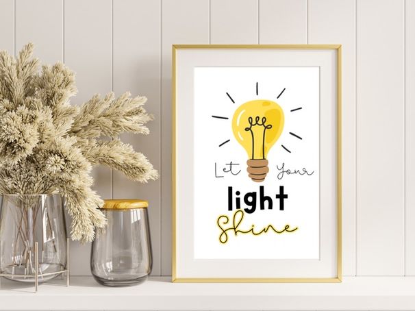 Let Your Light Shine Classroom Print Poster