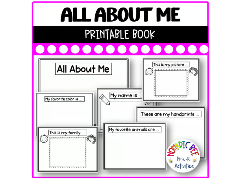 All About Me Printable Book