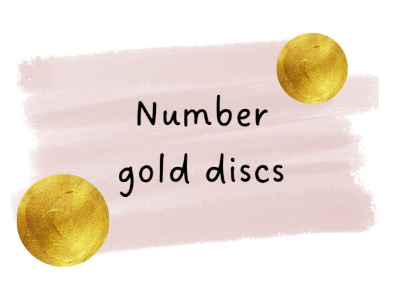 Gold Number Discs - Chinese Number