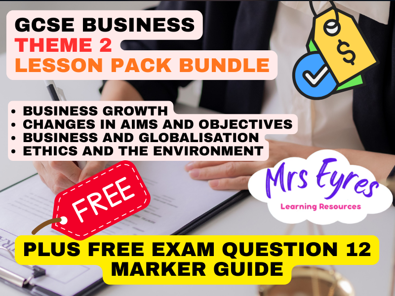 GCSE Business Theme 2 Bundle | Business Growth, Globalisation & Ethics | SEND Friendly & Cover Ready