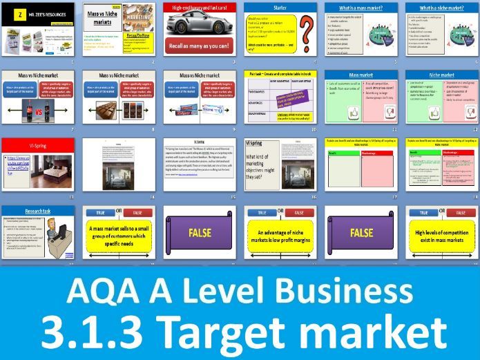 3.1.3 Target market - AQA A Level Business (2026) (First exams in 2028)