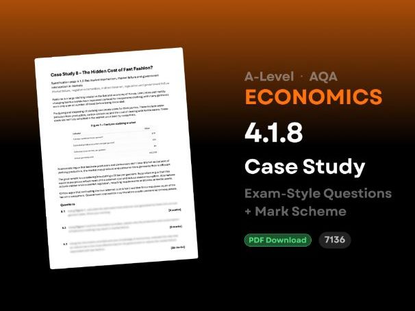 A-Level AQA Economics: 4.1.8 Case Study