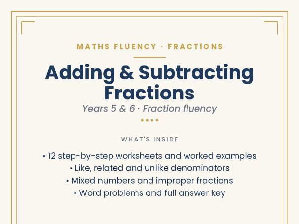 Adding & Subtracting Fractions