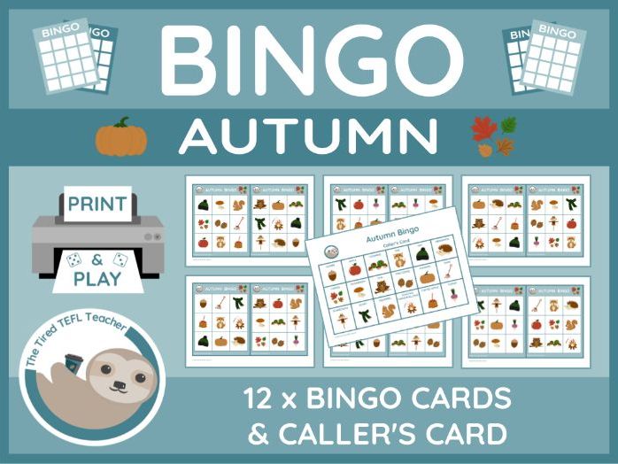ESL Autumn Bingo