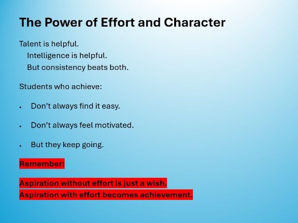 GCSE Y9 - Aspiring to achieve assembly