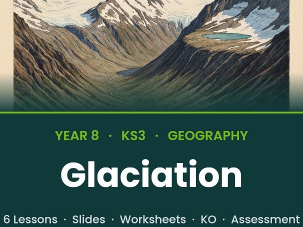 Glaciation | Year 8 Geography | Corrie U-Shaped Valley Moraine Drumlin