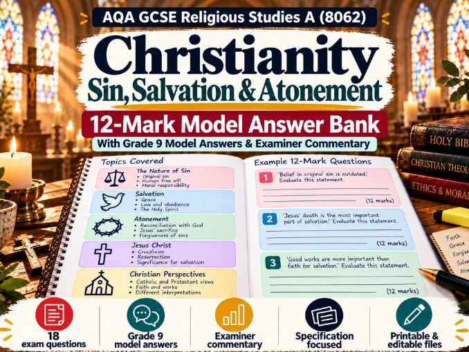 AQA GCSE RS Christianity: Sin, Salvation & Atonement | 12-Mark Model Answers