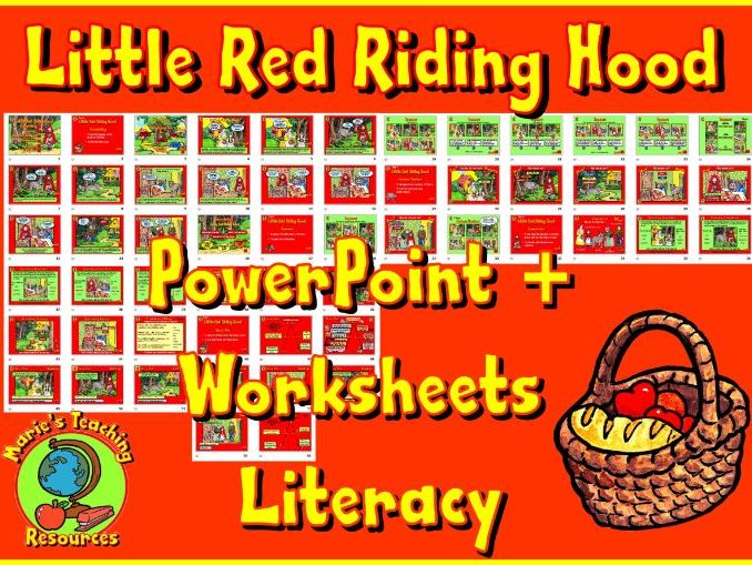 Little Red Riding Hood PowerPoint + Worksheets KS1 Teaching Resources