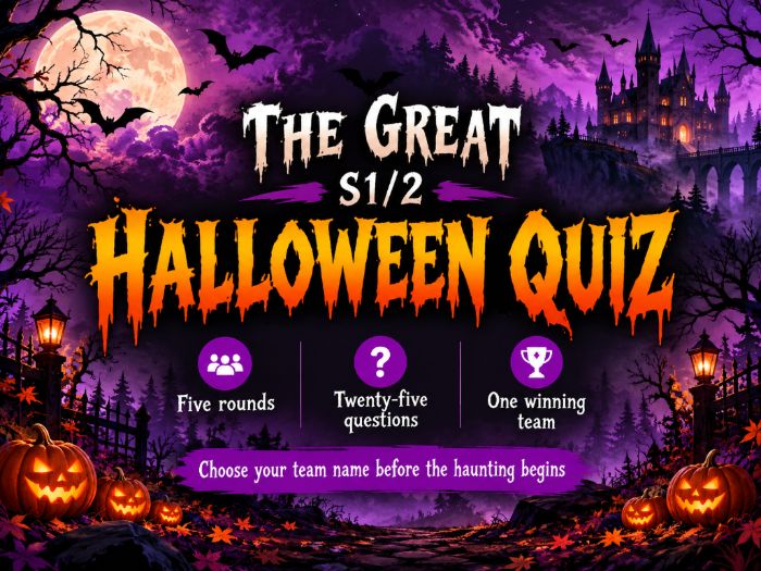 The Great Halloween Quiz – S1/S2 and KS3