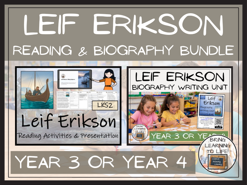 Leif Erikson Reading Comprehension & Biography Bundle | LKS2