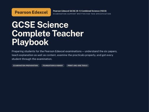 GCSE Science — Pearson Edexcel | Examination | Pearson Edexcel GCSE (9–1) Combined Science