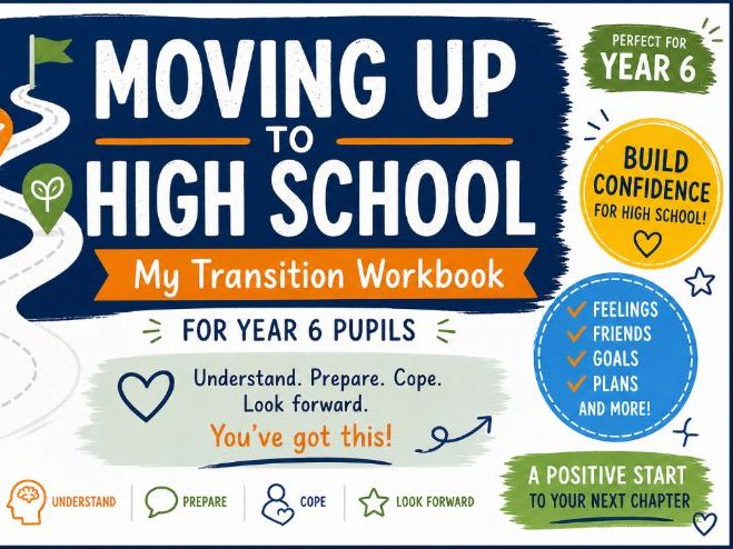 Year 6 to Year 7 Transition Workbook | Secondary School Transition Support | Emotional Wellbeing