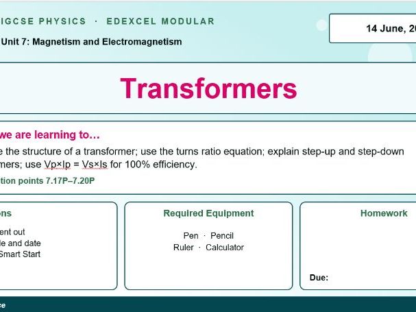 IGCSE Physics: Transformers | Magnetism & Electromagnetism | Edexcel Modular | Unit 7 | L8