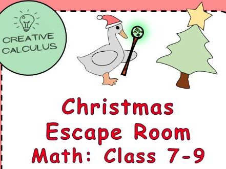 Christmas Escape Room Math: Class 7-9