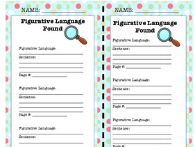 Freebie! Figurative Language Found Bookmark