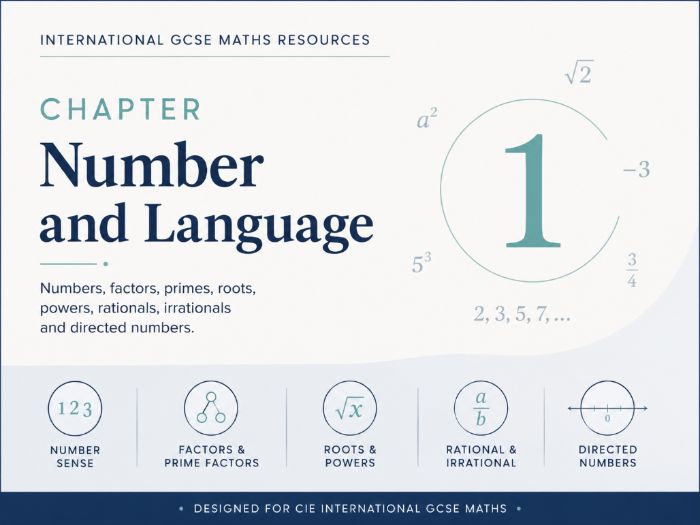 01 - Number and Language - CIE iGCSE Maths Resource Bundle