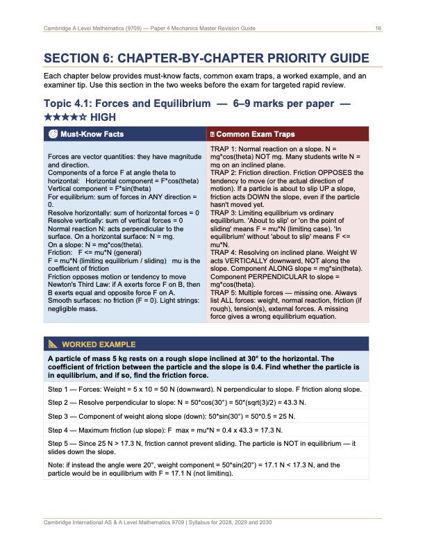 CIE A level Mathematics 9709 Paper 4 Mechanics Master Revision Guide I ...