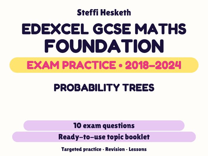 Edexcel GCSE Maths Foundation: Probability trees Exam Questions | 2018-2024