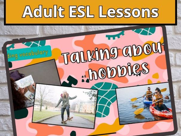 Adult or teens EnglishLessons for Building Vocabulary Hobbies PowerPoint slide