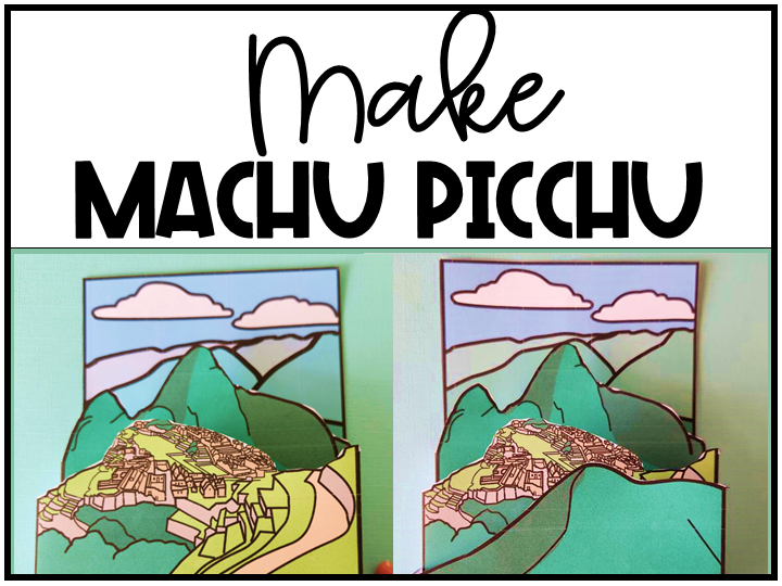 Inca Machu Picchu Model 3D Hands-on Craft Project Inca Empire Activity