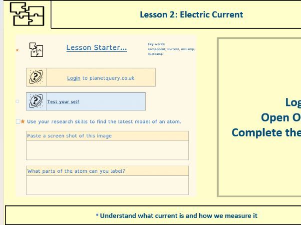GCSE Electronics Concepts L2 — presentation, worksheet & videos covering Circuit Concepts