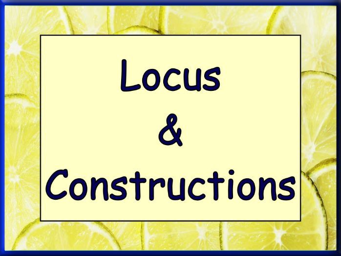 Constructions and Loci - 14 GCSE Exam standard Questions