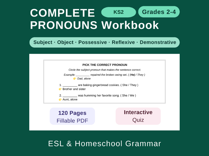Complete Pronouns Workbook: Gr 2-4 / KS2