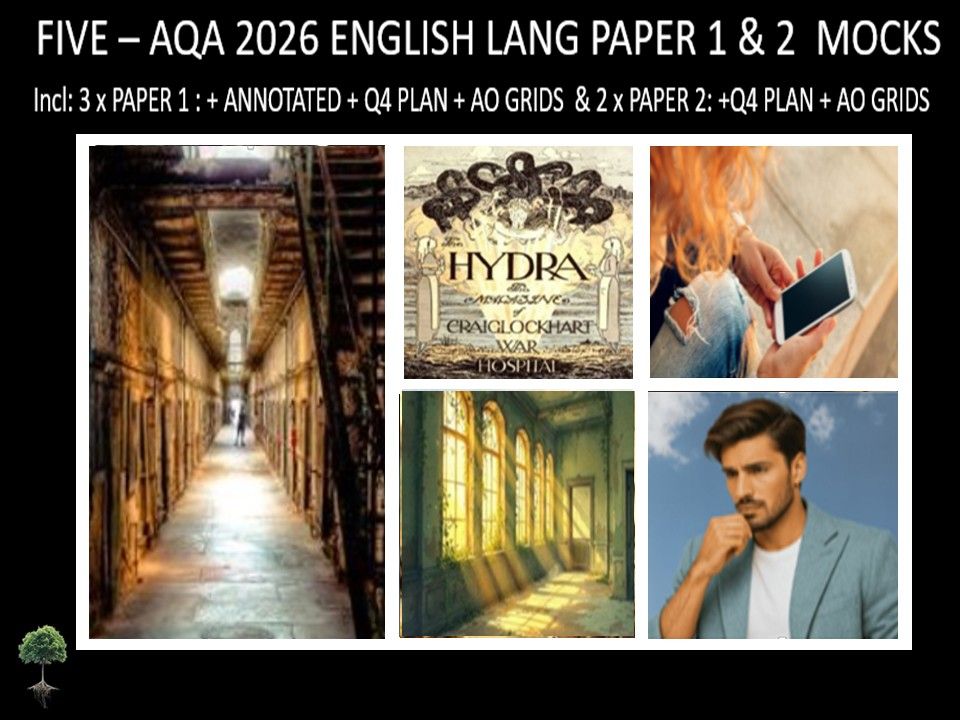 FIVE - AQA PAPER 1 & 2 | 2026 FULL MOCKS | ANNOTATED | Q4 PLAN | AO GRIDS