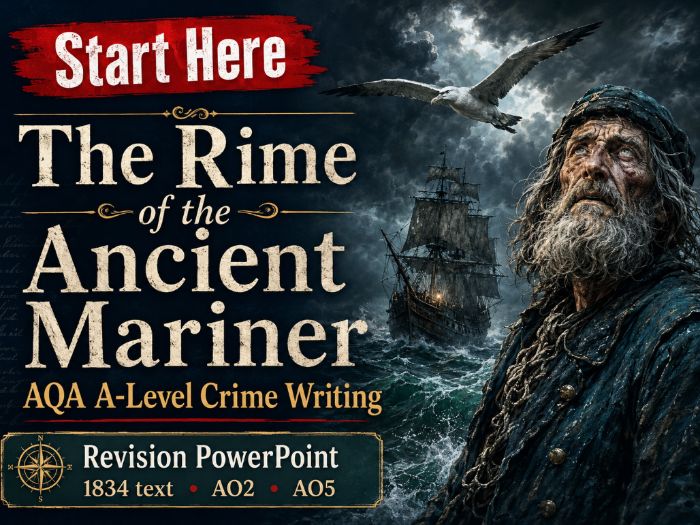 Start Here: The Rime of the Ancient Mariner – AQA A-Level Crime Writing Revision PowerPoint