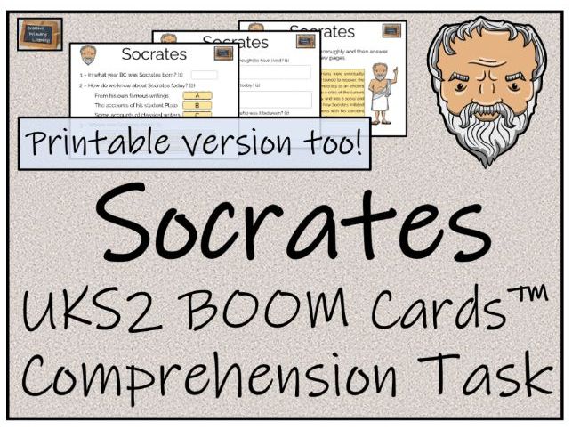 Socrates UKS2 BOOM Cards™ Comprehension Activity | Teaching Resources