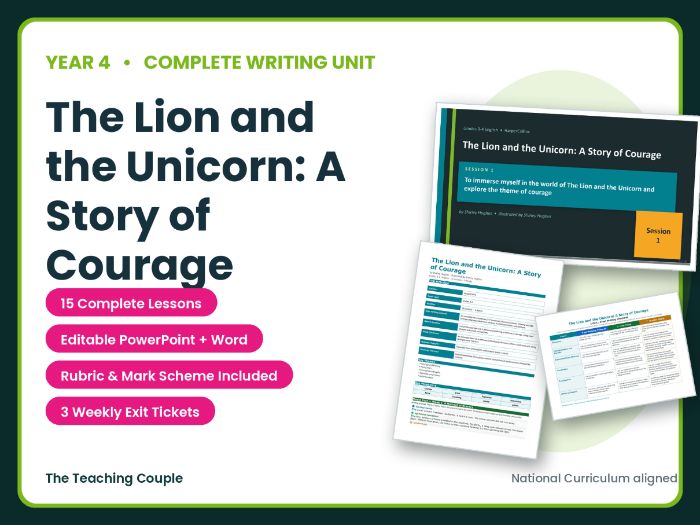 The Lion and the Unicorn: A Story of Courage | Year 4 English Unit
