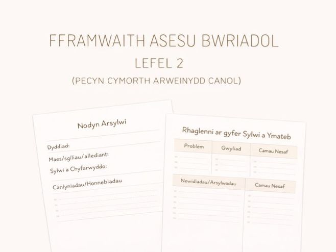 Fframwaith Asesu | Arweinydd Canol | Lefel 2