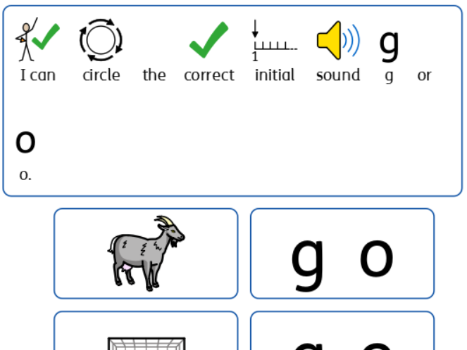 SEND Phonics support: m, d, o, g