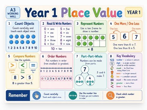 FREE Year 1 Place Value Working Wall