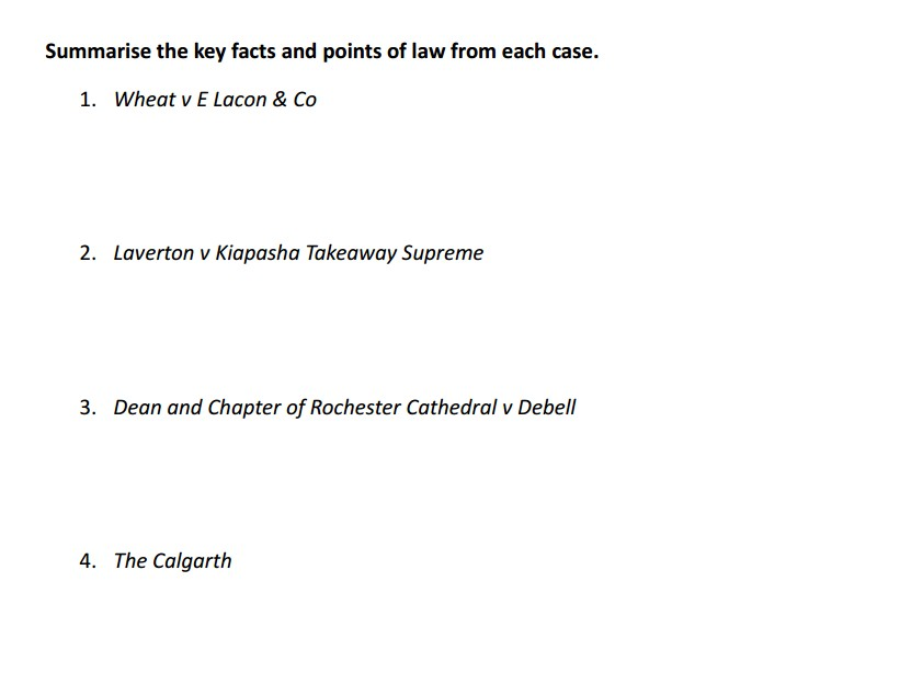 Occupiers’ liability - Key cases tests (AQA A-level law)