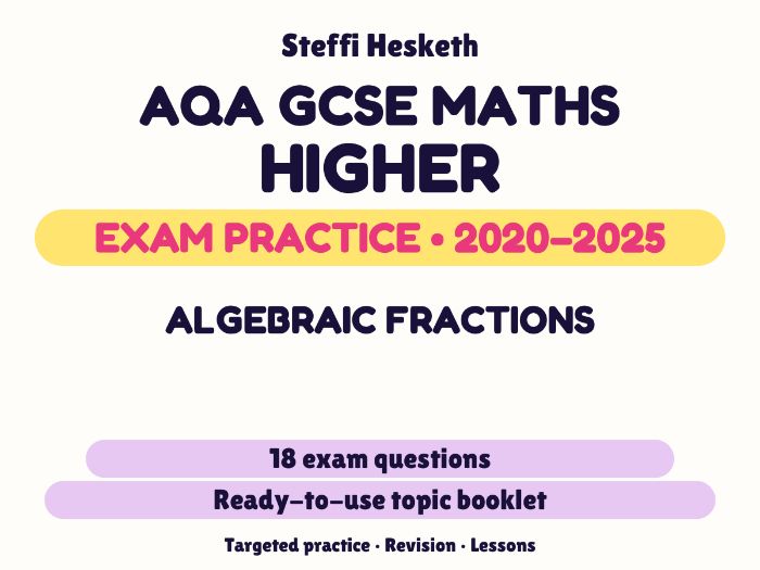 AQA GCSE Maths Higher: Algebraic fractions Exam Questions | 2020-2025