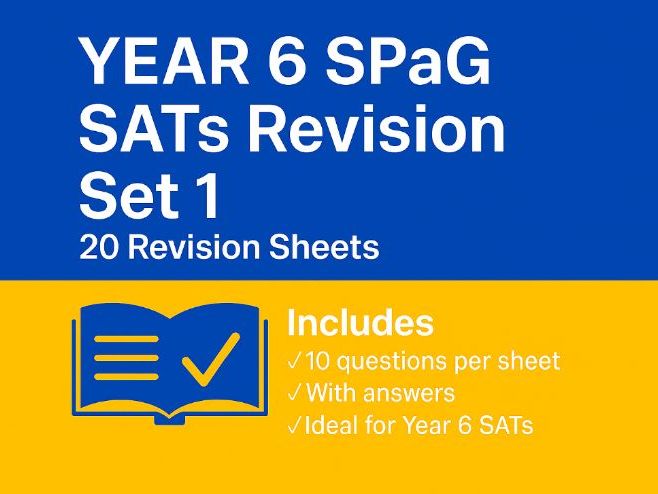 Year 6 SPaG SATs Revision Sheets | Set 1 | 20 Sheets
