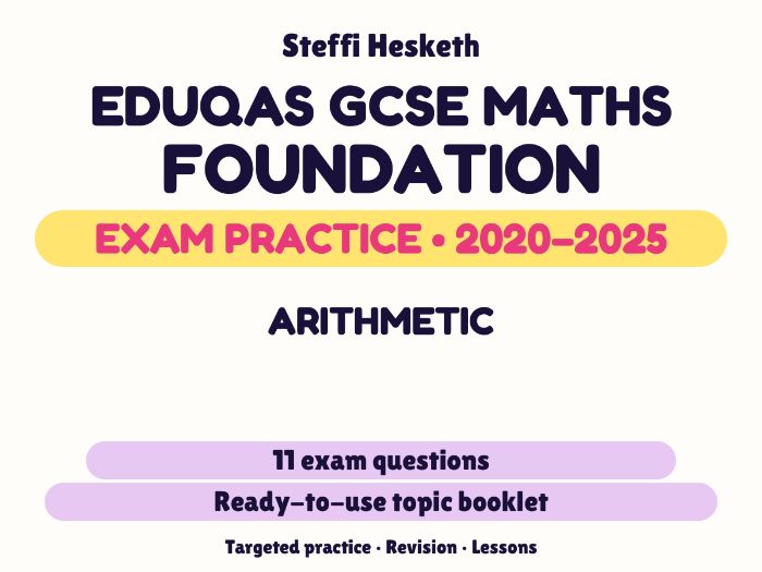 Eduqas GCSE Maths Foundation: Arithmetic Exam Questions | 2020-2025