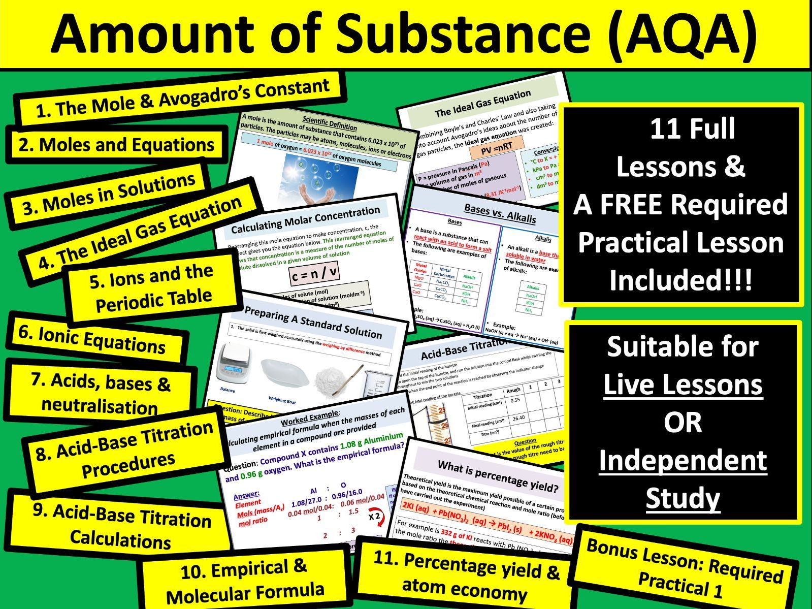 Amount of Substance (AQA)