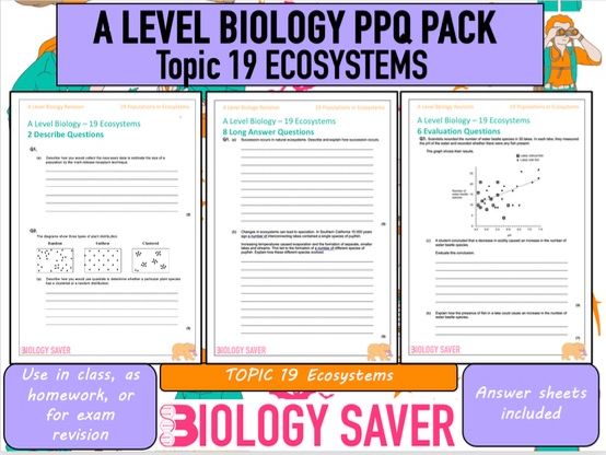 A Level Bio Exam Questions - 19 Ecosystems