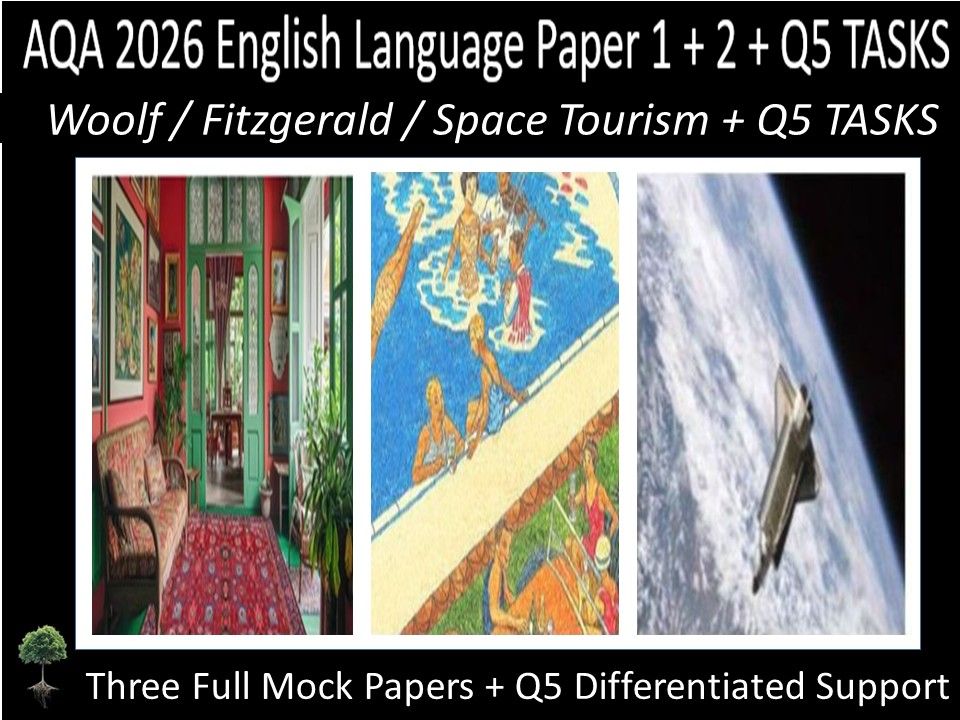 Three AQA 2026 English Language Paper 1 + 2 Mocks | Q5 DIFFERENTIATED SUPPORT