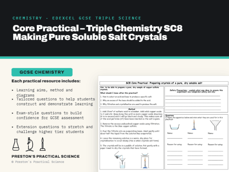 Making Soluble Salts: Edexcel GCSE Chemistry Core Practical SC8